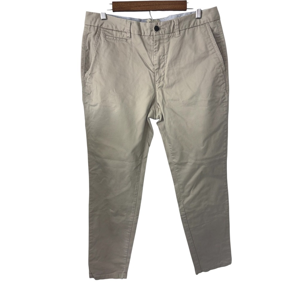 Perk Feel Good Chinos Mens 34x31 Slim Fit Stretch Khaki Tan Cotton Twill Pants